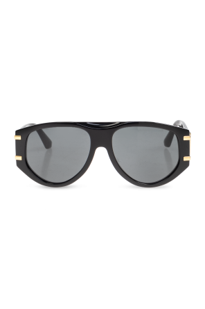BALMAIN フレミアスクエアフレムサンクラス BPS155A61 GLD BALMAIN/バルマン】B-MUSE ブラック Sunglasses（サングラス